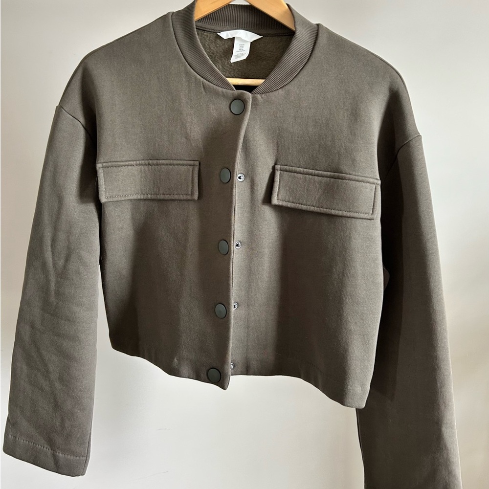 H&M Women's Olive Bomber Jacket
